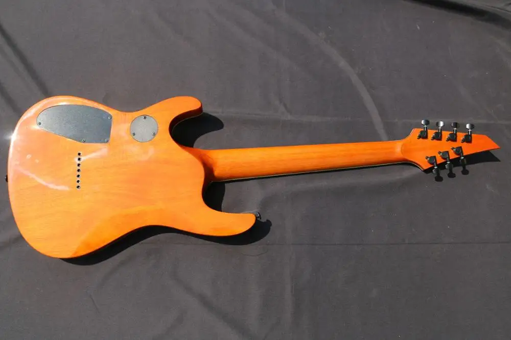 Темно синяя покрытая кленом арочная вершина 7 Струнная Гитара гитарная струна