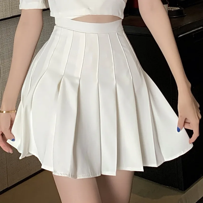 

Office Ladies Skirts Suits Cross Tie Waist Short Small Suit Jacket + High Waist Short Skirt Two-piece Set Female Ensembles Femme
