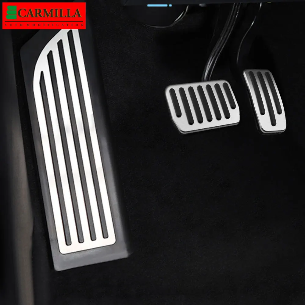 

Carmilla Car Foot Pedal Pads Covers for Tesla Model 3 Y Model3 Modely 2017-2021 Stainless Steel Accelerator Brake Rest Pedals