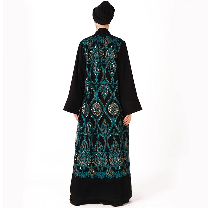 Open Abaya Robe Dubai Turkey Kimono Cardigan Muslim Hijab Dress Kaftan Islamic Clothing Abayas For Women Ramadan Elbise Caftan |