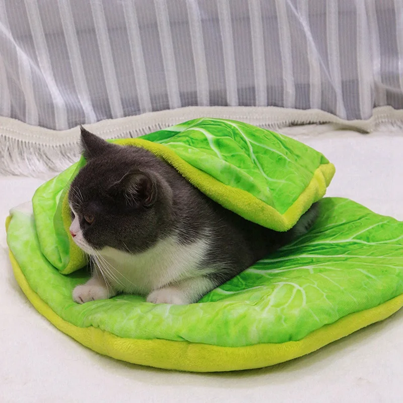 Pet Bed for Dog Cat Mat Dogs Blanket Kennel Puppy Kitten Durable Soft Toast Bread and Poached Eggs Pizza Mats Beds | Дом и сад