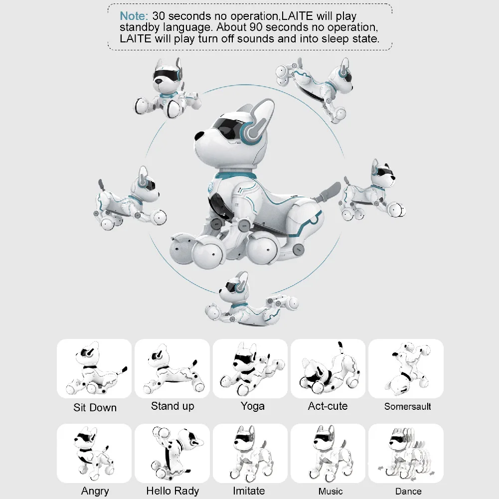 Голосовые команды RC собака с дистанционным управлением умное программирование