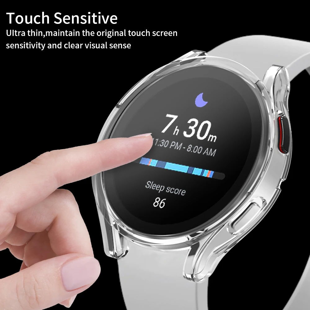 Watch Case for Samsung Galaxy Watch 4/5 40mm 44mm Screen Protector TPU All-Around Bumper Protective Cover for Watch 5 40mm 44mm