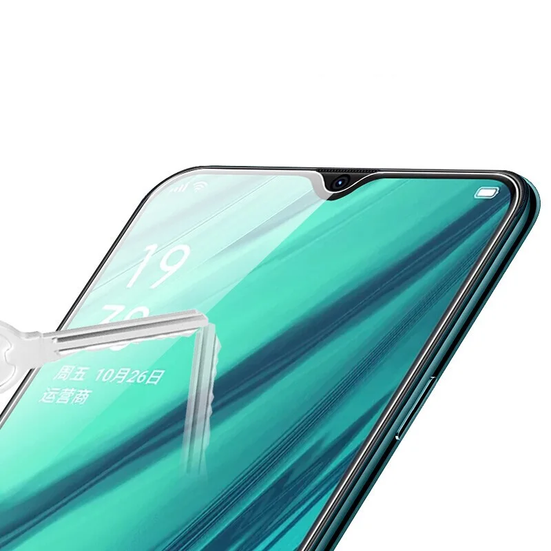 

For OPPO Realme C15 C12 C11 Black Edge Tempered Glass Screen Protector For Realme C3 C3i C3S 9D Full Cover 9H Protective Film