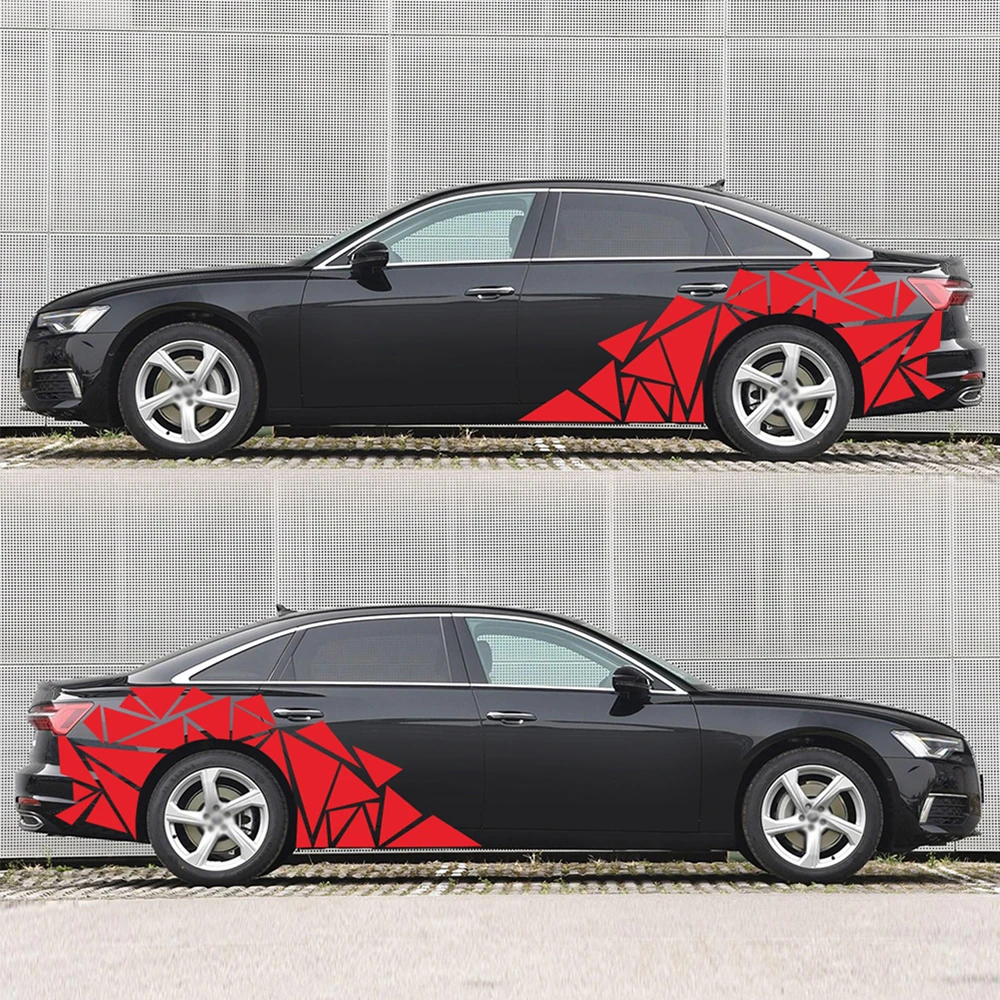 

Car Sticker Side Decals Red Cars Trucks Ships Motorcycles 1PC Triangle