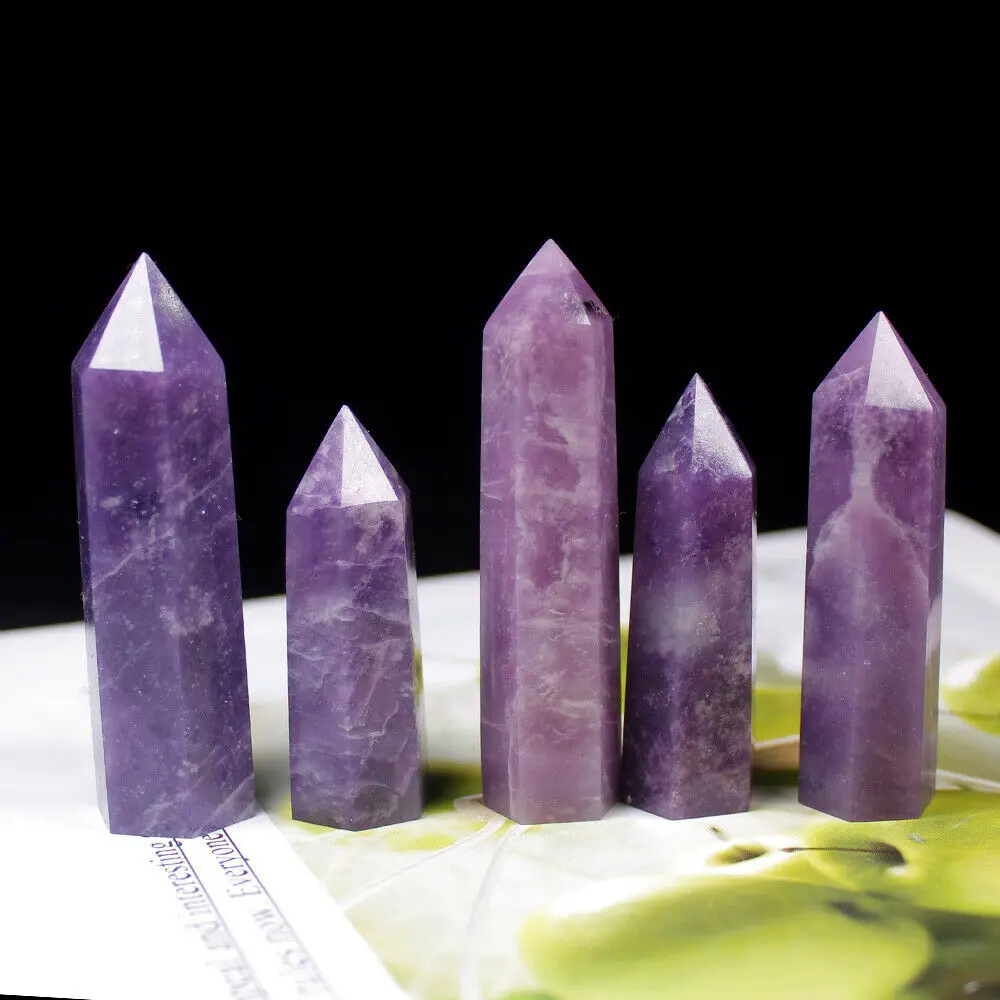 

1 шт. столб фиолетовое облако точка матери натуральный кристалл фэн-шуй камень энергия шестигранный клинопироксин украшение для дома подар...