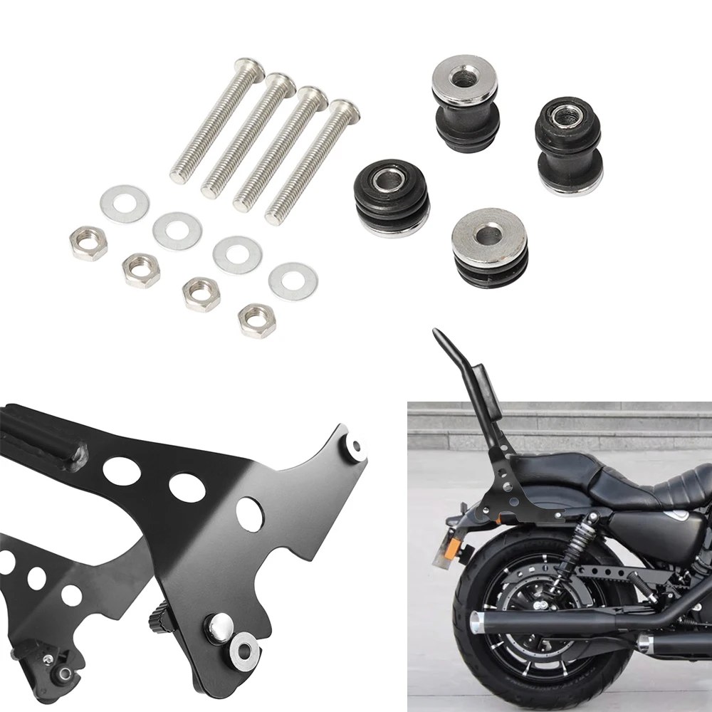 Motorcycle Backrest Sissy Bar Detachable Docking Hardware Bolts Screw Kit For Harley Sportster 883 1200 XL 2004-2014 2015-2017