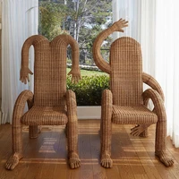 gy rattan chair sofa creative designer furniture decoration outdoor lying balcony woven decoration villa garden courtyard