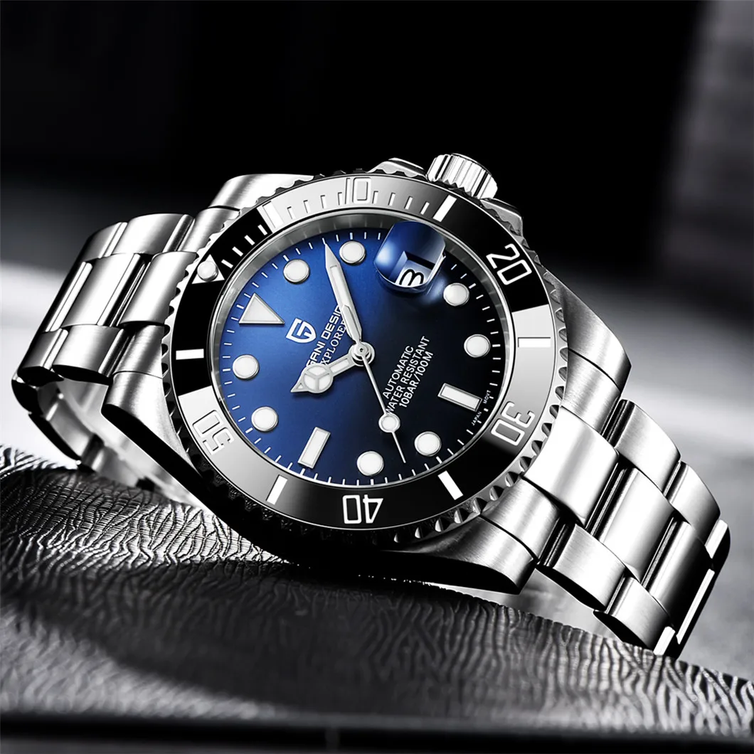 Мужские автоматические механические наручные часы PAGANI дизайнерские из