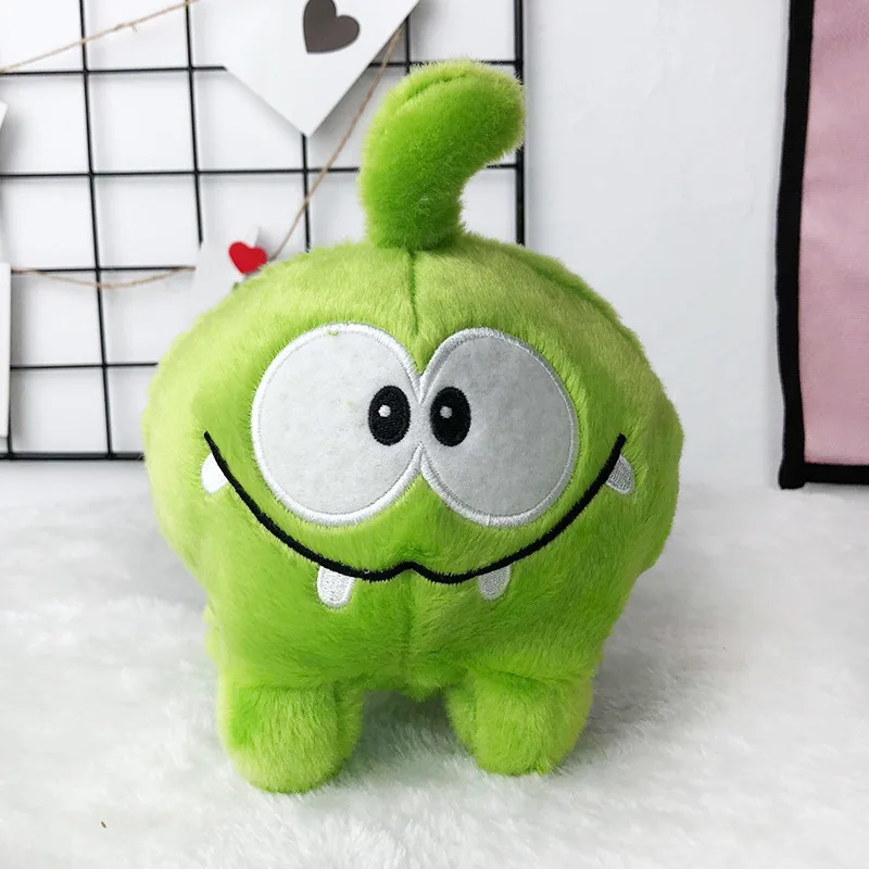 Кукла Плюшевая Om Nom 20 см мультяшная Зеленая лягушка конфеты монстр мягкая