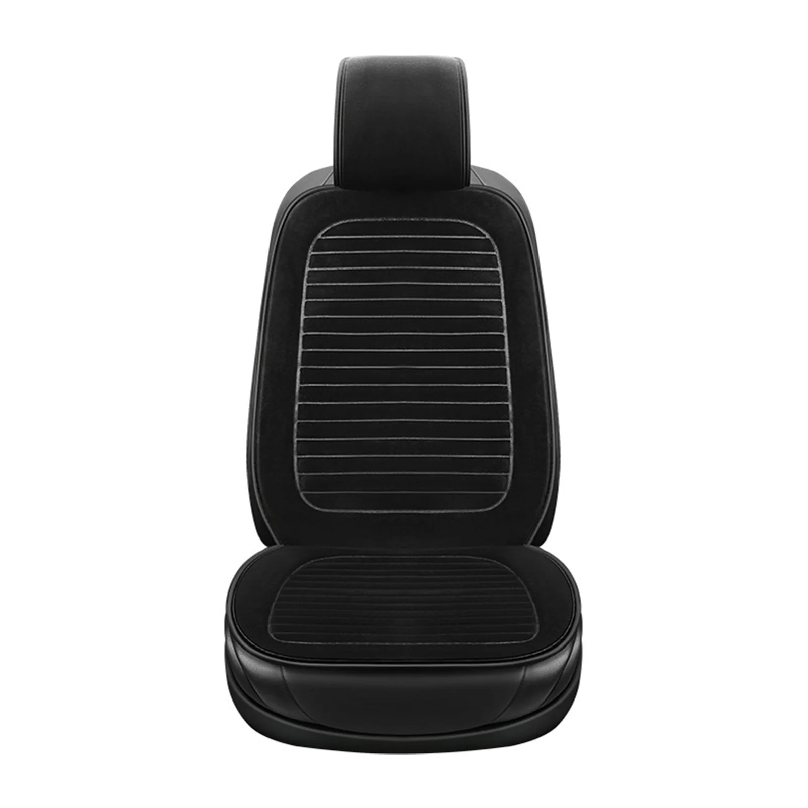 

Car Seat Cover, Short Plush Winter Warm Car Seat Cushion, Coffee Color Beige Black Vehical Seat Protector For Universal Benefit