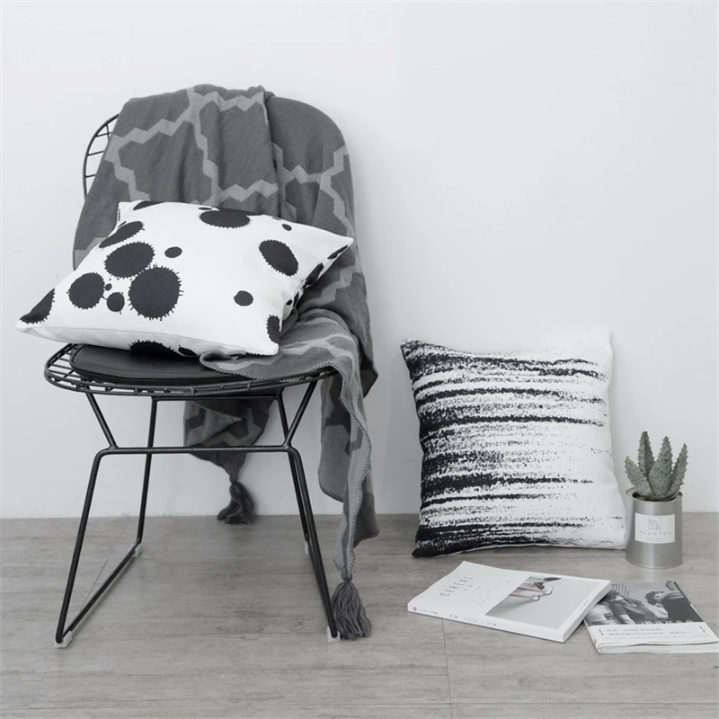 Синий чехол для подушки домашний декор полиэстер хлопок полотно Толстая накидка