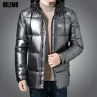 Новая брендовая Повседневная модная Толстая теплая зимняя парка, блестящая пузырьковая куртка с капюшоном, Мужская ветровка, глянцевое пуховое пальто, мужская одежда