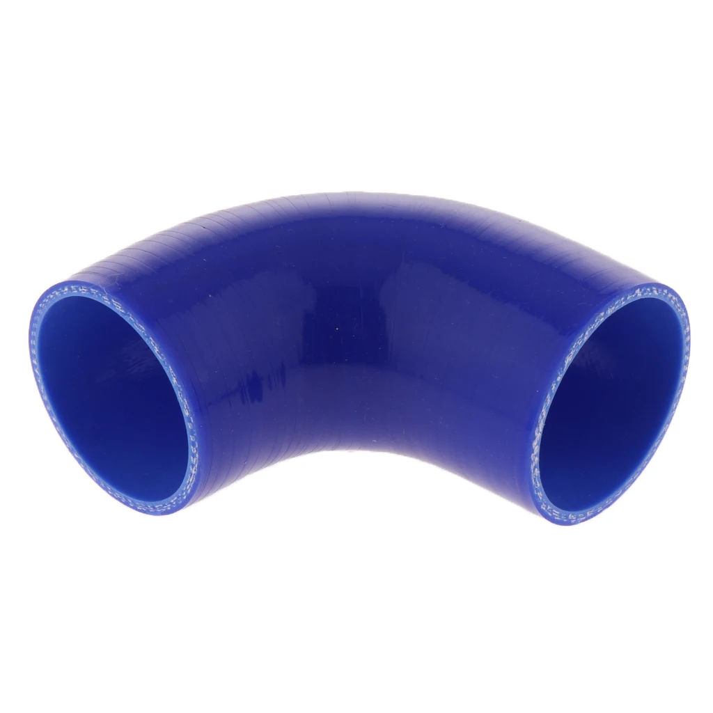 Set of 2 90 Degree 63mm Elbow Silicone Coupler Reducer Hose Intercooler Piping Blue | Автомобили и мотоциклы