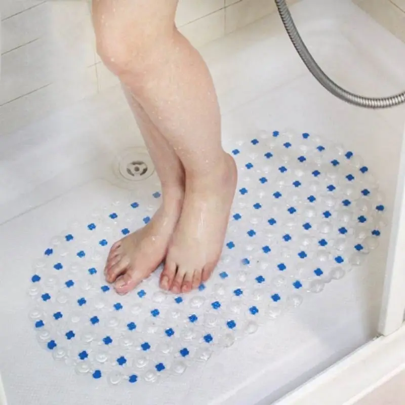 

Non Slip Bath Tub Mat PVC Safety Suction Cup Strong Grip Bathroom Shower Mat Foot Massage Pad