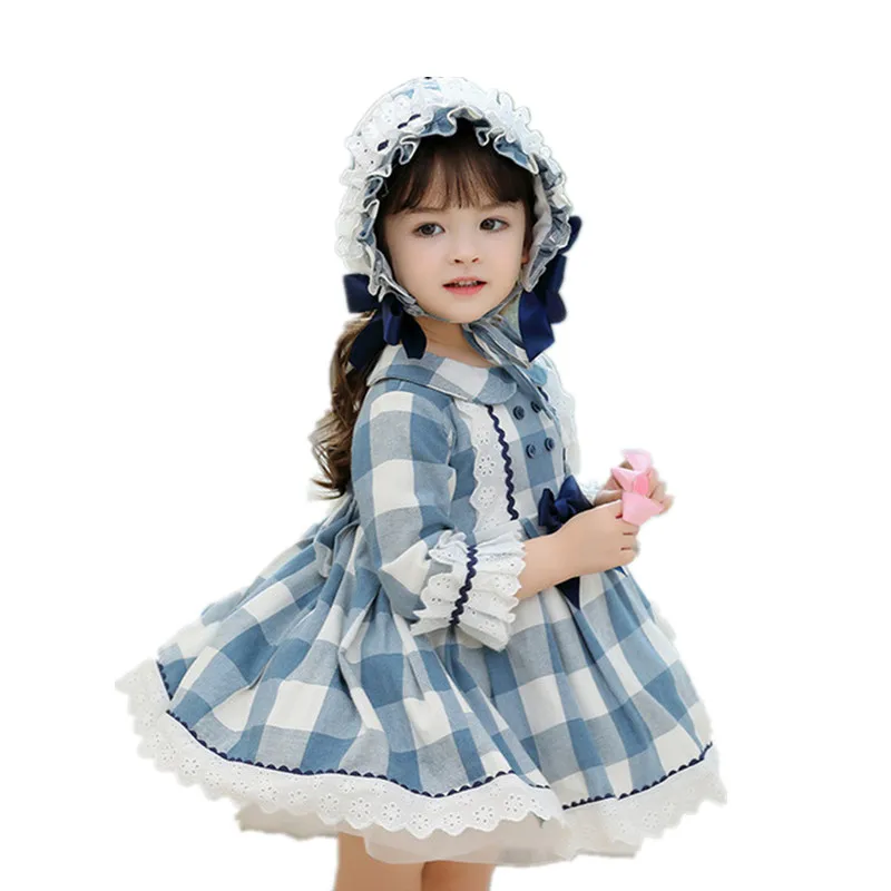 

Винтажное испанское платье-пачка для девочек, цветочное бальное платье принцессы, детское девичье платье для дня рождения в стиле Лолиты