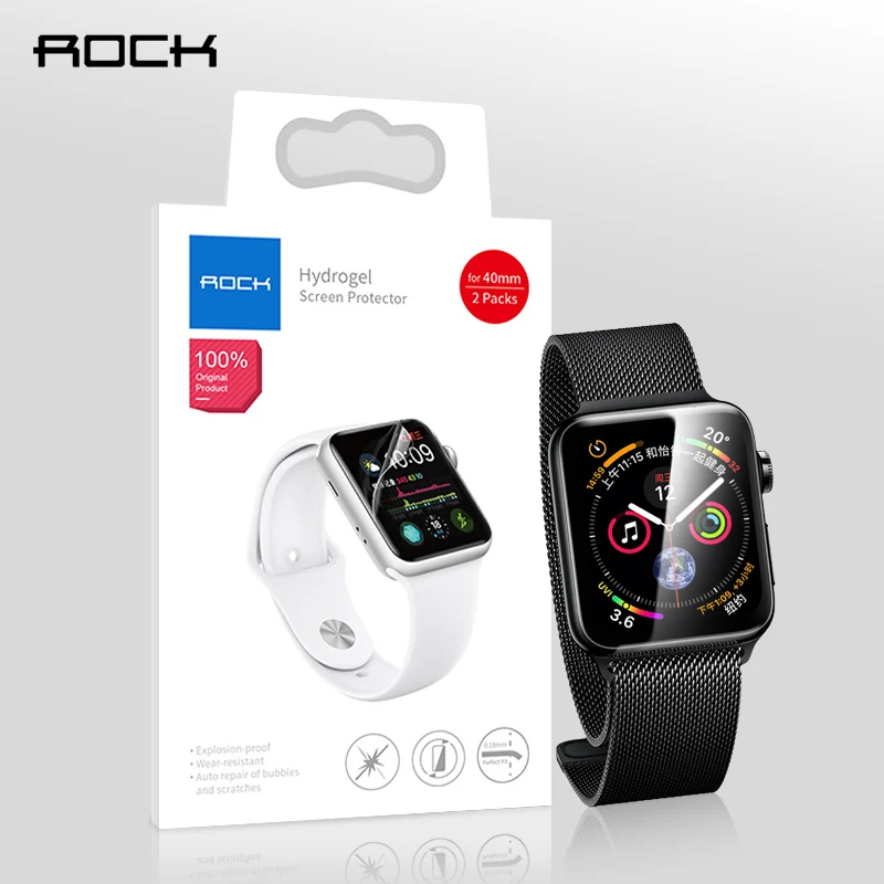 Гидрогелевая защитная пленка ROCK 2 шт. для iWatch 3 4 Защита экрана Apple Watch 38 мм 40 42