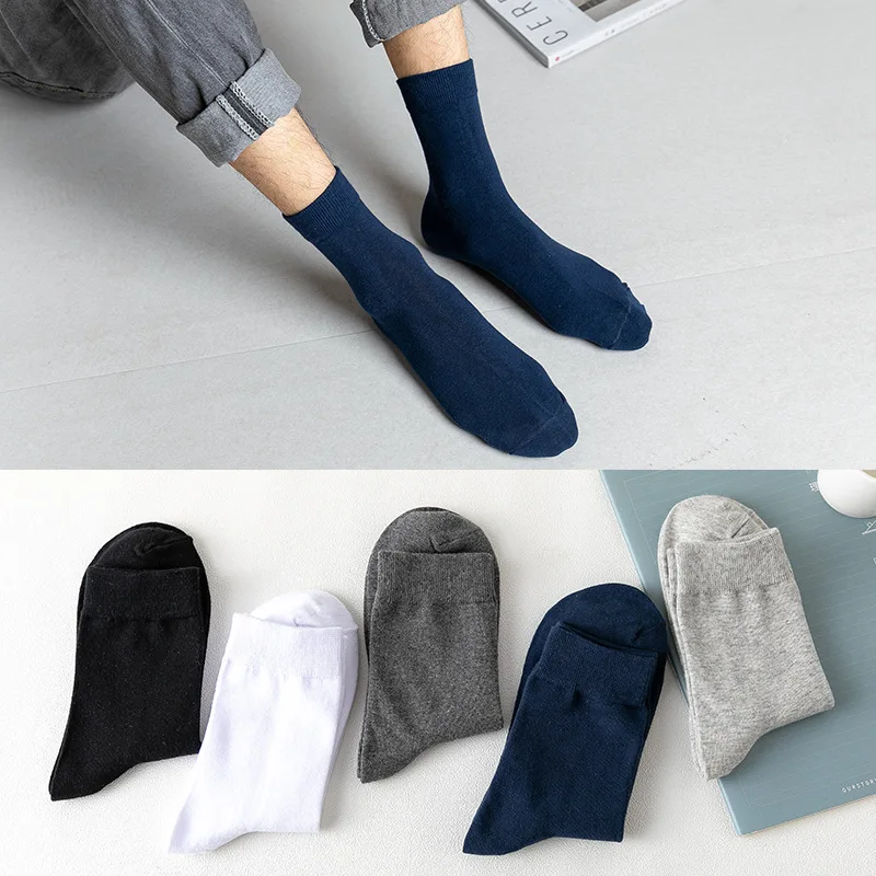 

ZARE Men's Cotton Socks New Style Black Business Men Socks Soft Breathable Summer Winter for Male Plus Size A1 C39