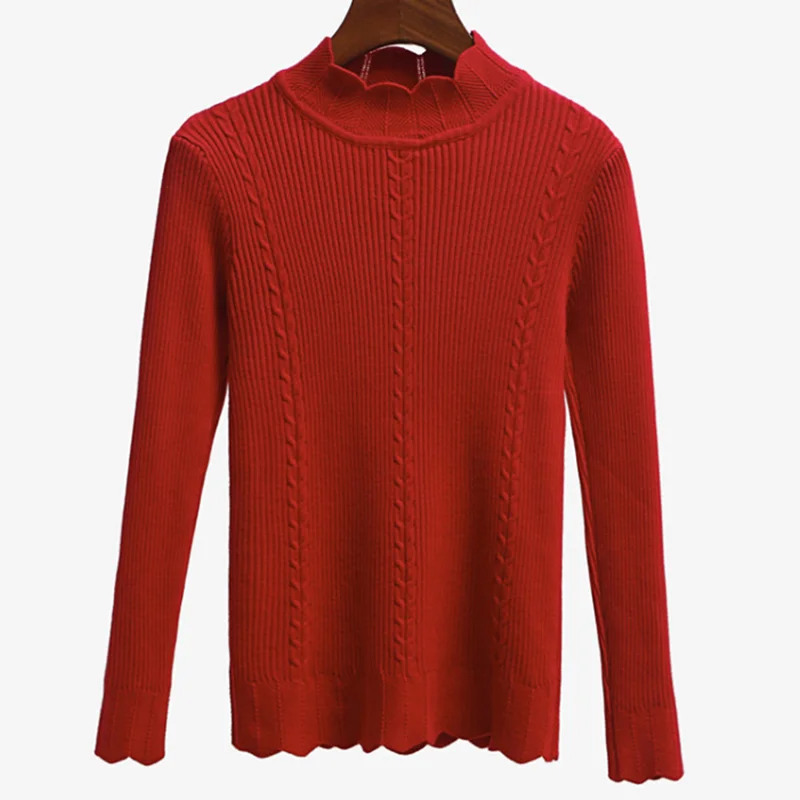 Women Sweater Turtleneck Pullover Autumn Winter Wool Thermal Sweaters Womens Clothes Knitted | Женская одежда