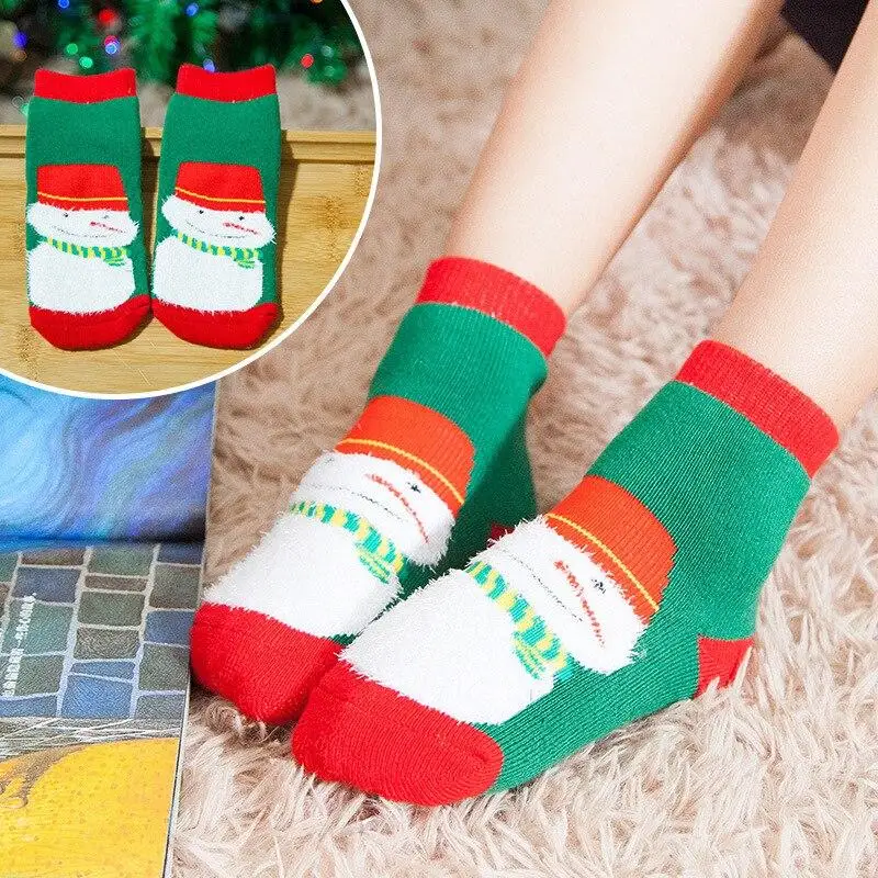 

Thicken Warm Baby Socks Children Christmas Tree Cartoon Socks Kids Boys Girls Cute Middle Socks Baby Girl Winter Warm Socks