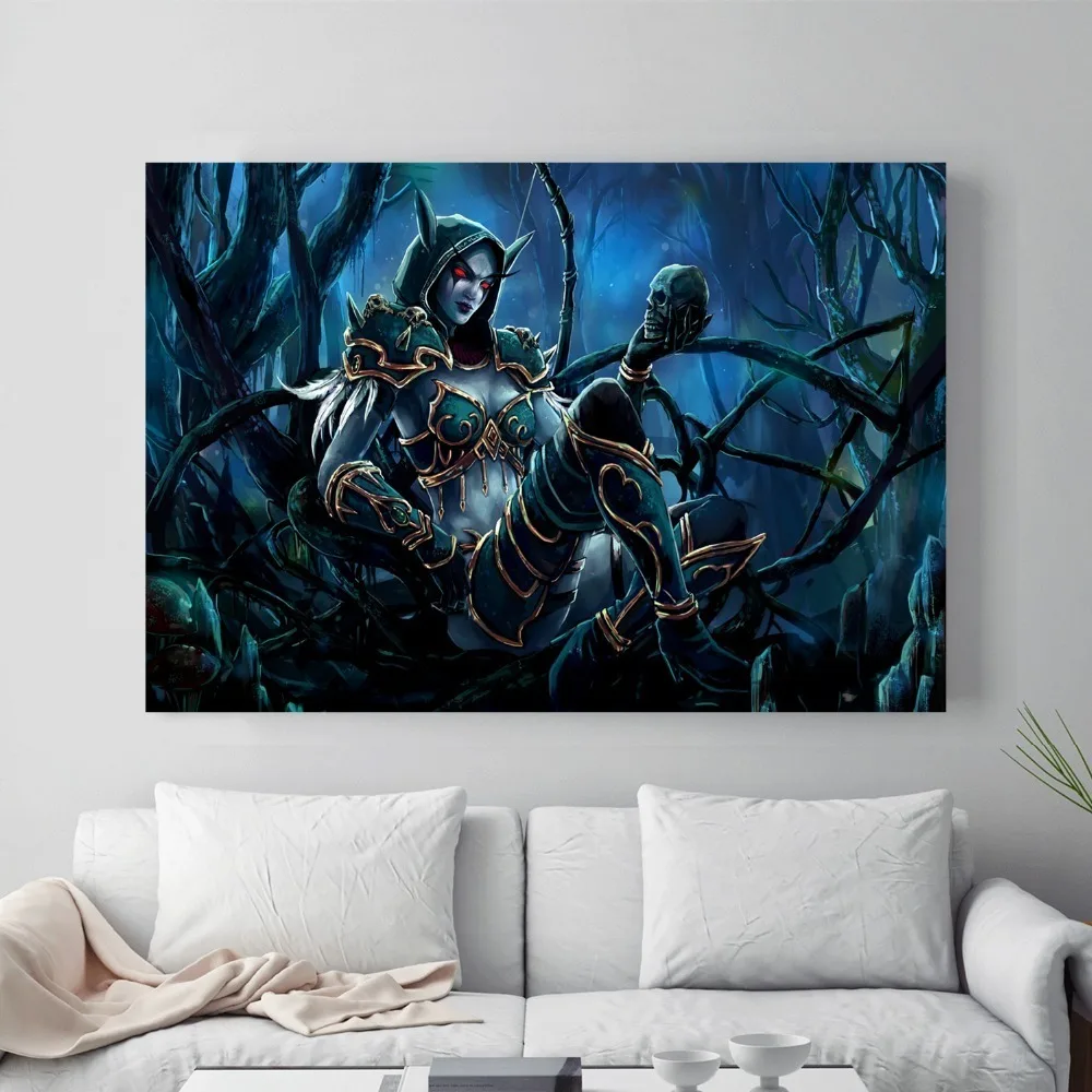 Sylvanas Windrunner Wow видео игра постеры и принты холст картина стены искусства