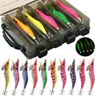 10 шт.коркор. рыболовная приманка свинцовый грузил Кальмар джиг крючок деревянные креветки искусственные рыболовные приманки искусственная креветка жесткая приманка