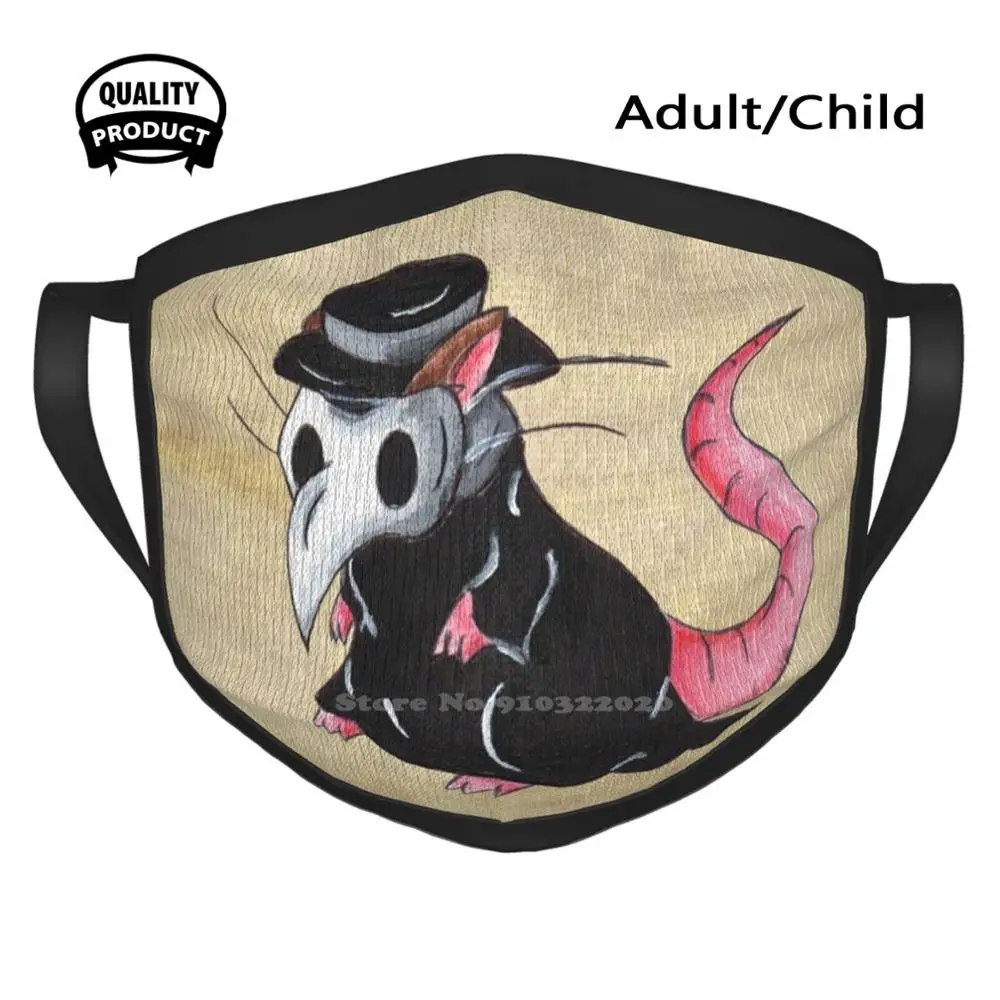 Модная мужская и женская маска чумной крысы для рта чумы Хэллоуин счастливый
