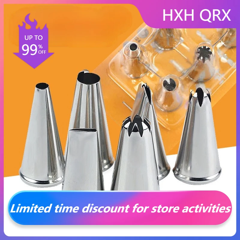 

Baking & Pastry Tools cake Decorating Tip Sets cookie metal tools useing kitchen 6pcs/