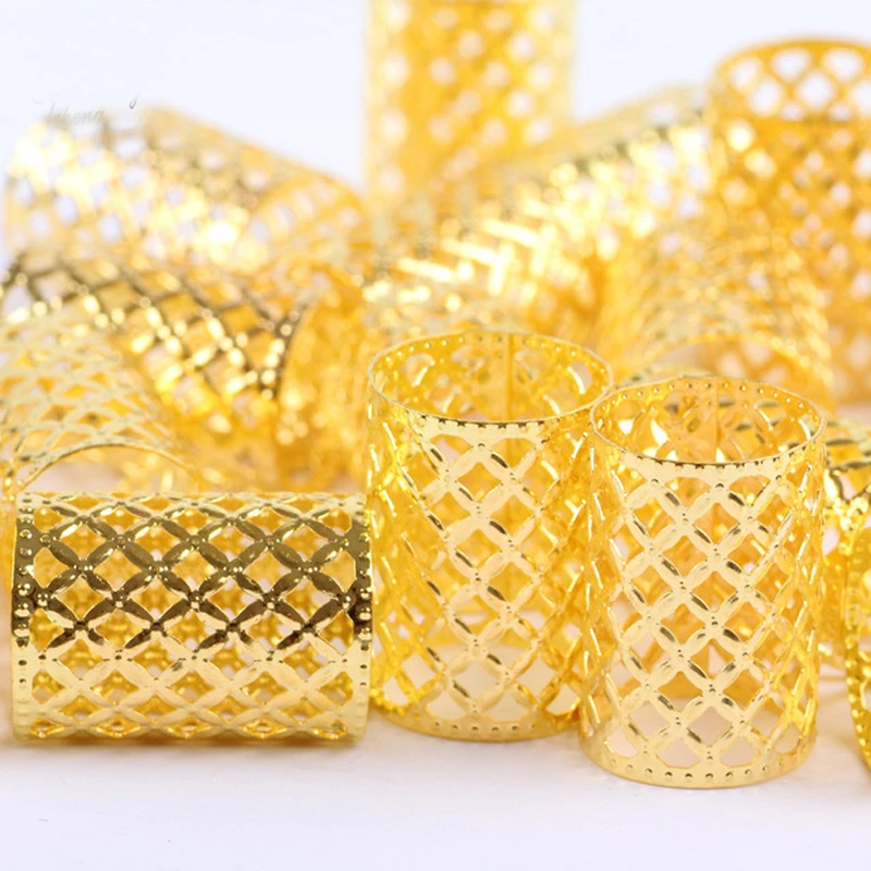 10 шт Золотой Серебряный Регулируемый зажим Пряжка дредлок манжеты парик