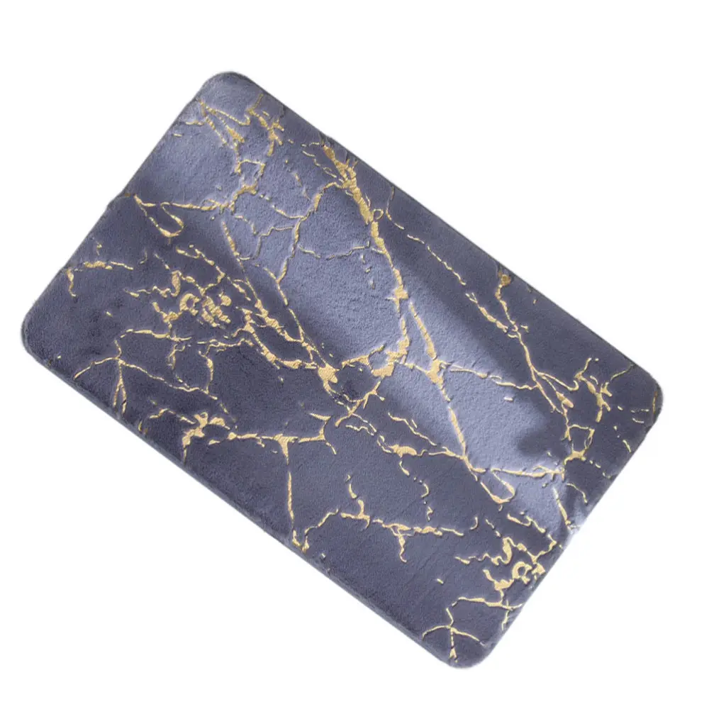 

1Pc Decorative Carpet Home Floor Mat Bathroom Carpet Non-slip Ground Mat (Gray)