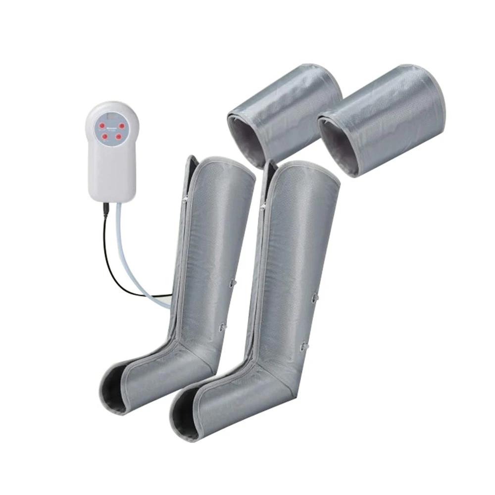 Electric Air Compression Leg Massager Pneumatic Foot and Calf Thigh Heated Air Wraps Muscle Relax Pain Relief 9 Intensities