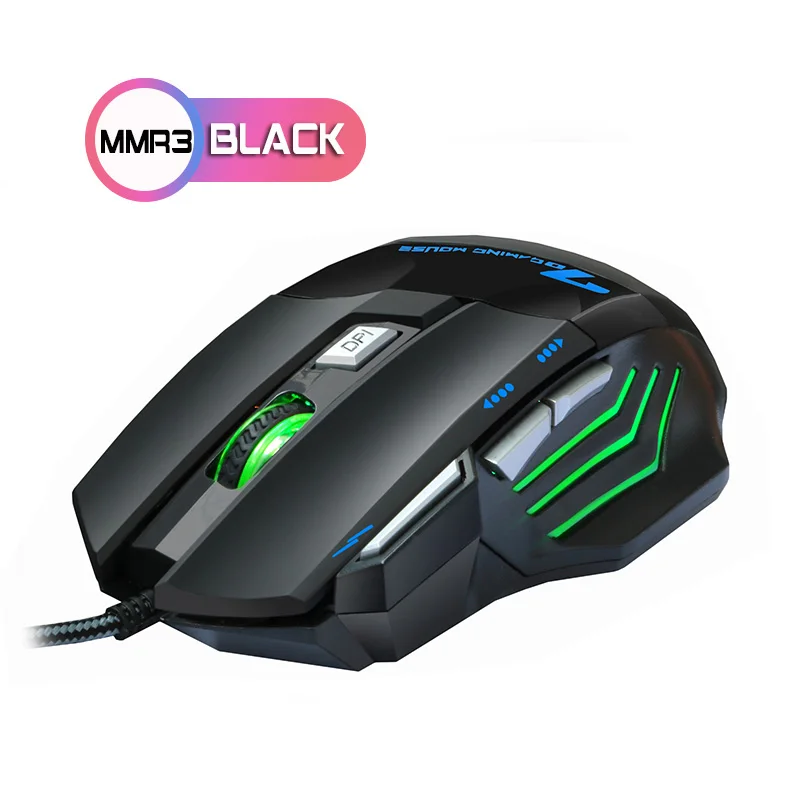 ZUOYA игровая мышь dpi, регулируемый светодиодный, яркий, проводной, оптическая, USB, геймерская мышь, игровая мышь для ПК, компьютера, ноутбука, профессиональная - Цвет: MMR3