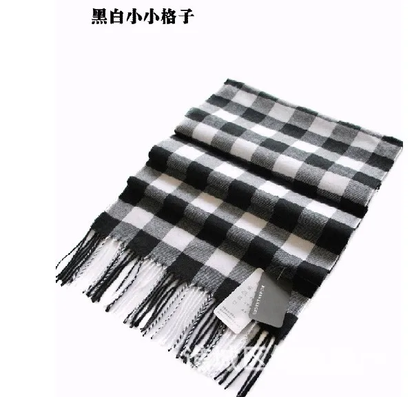 Роскошный дизайнерский клетчатый шарф для мужчин Классический Клетчатый