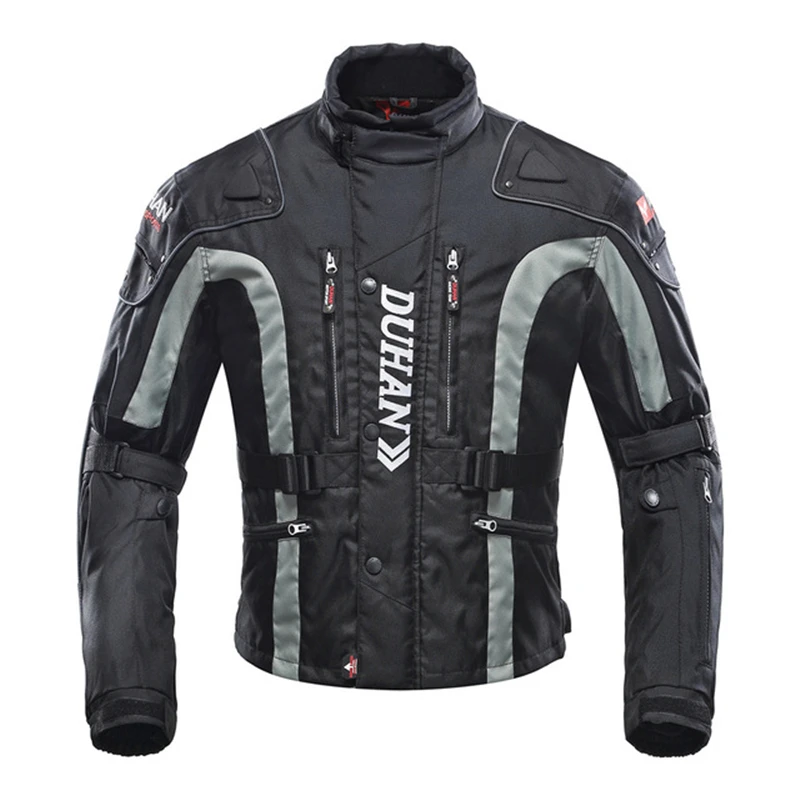 D-023-Jacket-Black DUHAN мотоциклетная куртка для верховой езды ветрозащитная мотоциклетная Защитная Экипировка для всего тела осенне-зимняя мотоциклетная одежда - Цвет: D-023-Jacket-Black