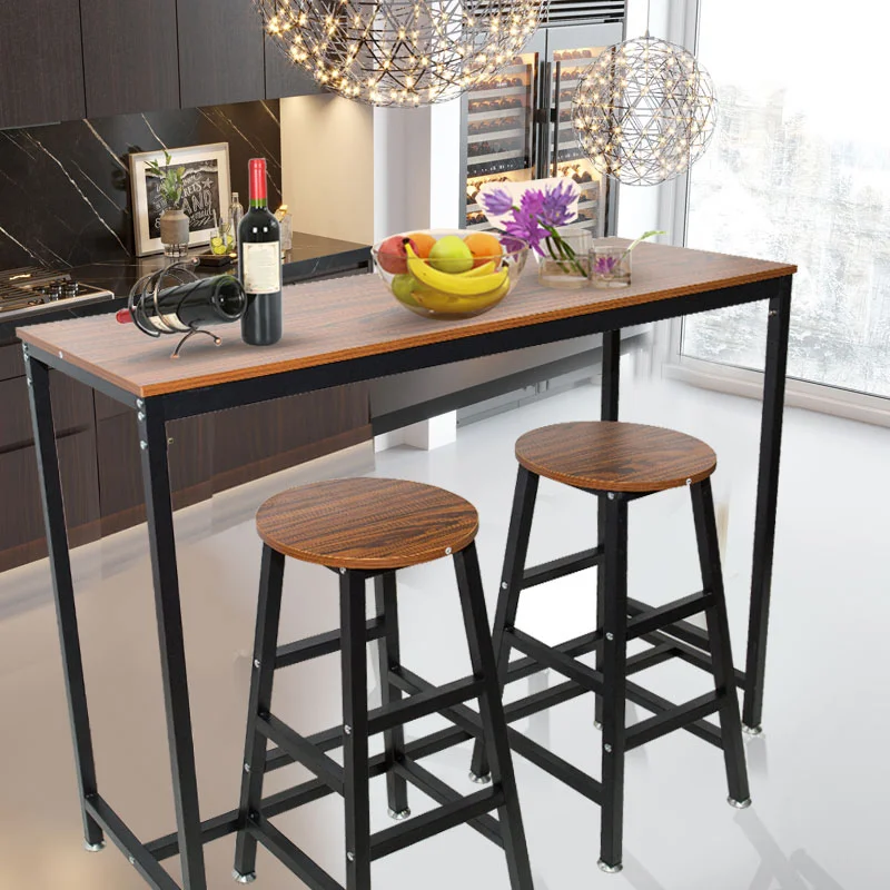 Бары для пабов деревянный стол винтажный прямоугольный с металлической рамой