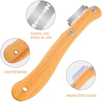 bread lame tool wooden handle slashing dough scoring knife with 5 pieces replaceable blades bakery scraper pastry cutter kitchen