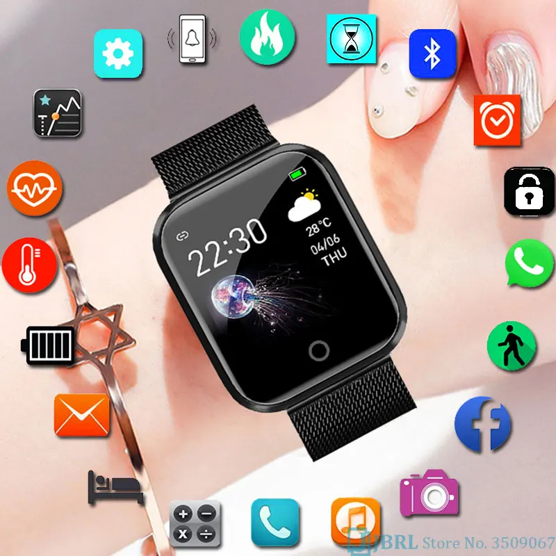 Квадратные цифровые часы мужские спортивные женские электронный светодиодный