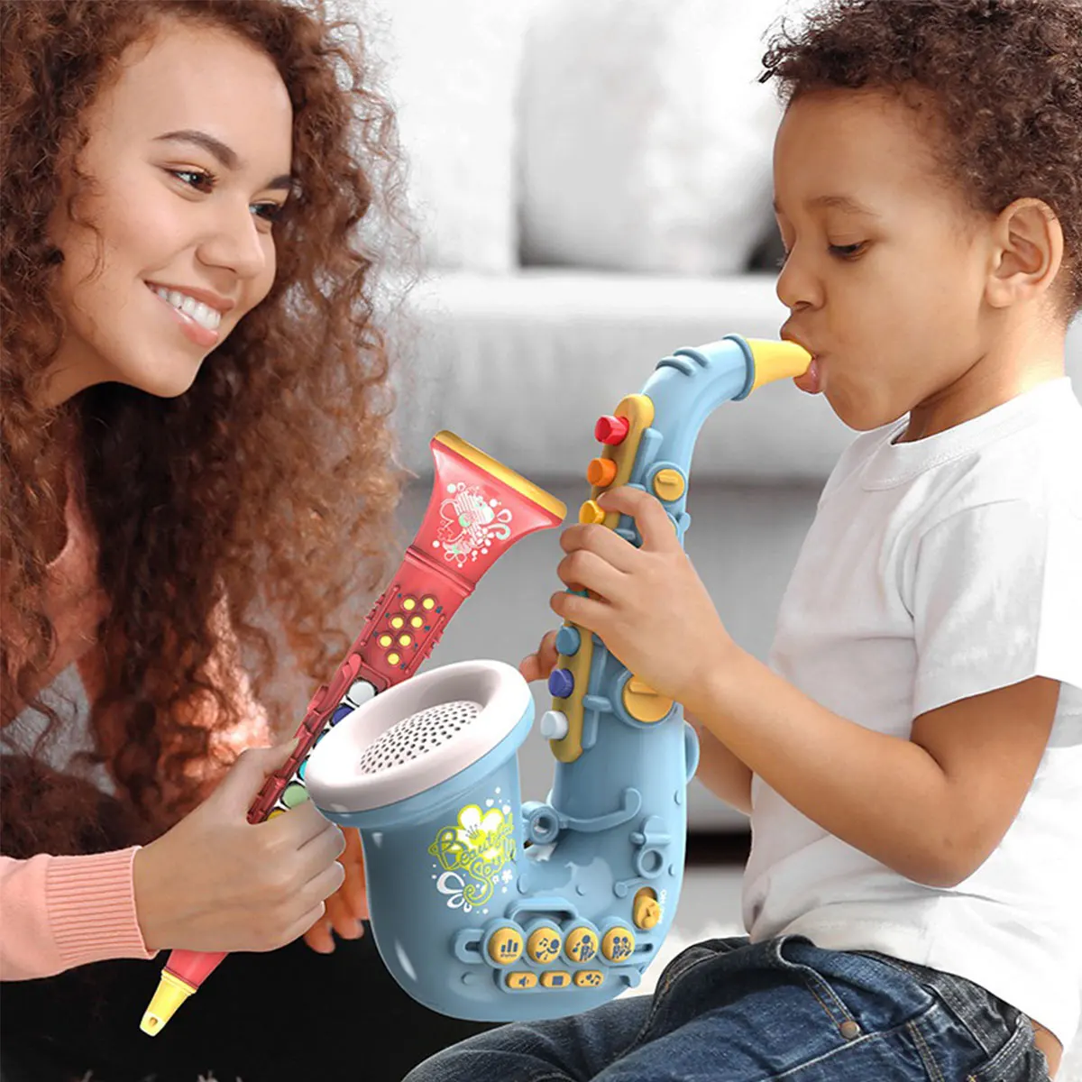 

Kids Saxophone Children Toys Trumpet Simulation Instrument Musical Toys Clarinet Early Learning Educational Toy Gift