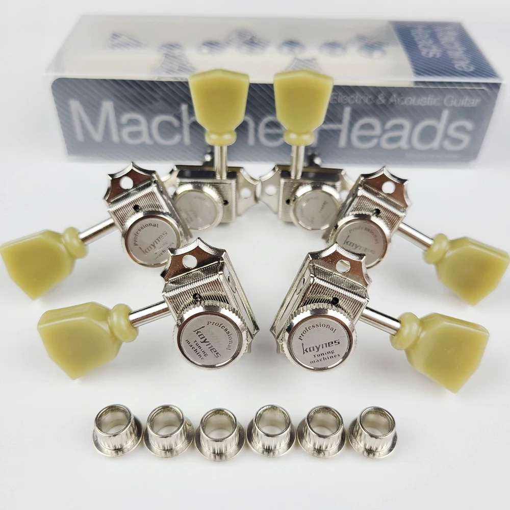 

1 Set 3R3L Vintage Deluxe Locking Electric Guitar Machine Heads Tuners For LP SG Electric Guitar Nickel Silver Tuning Pegs