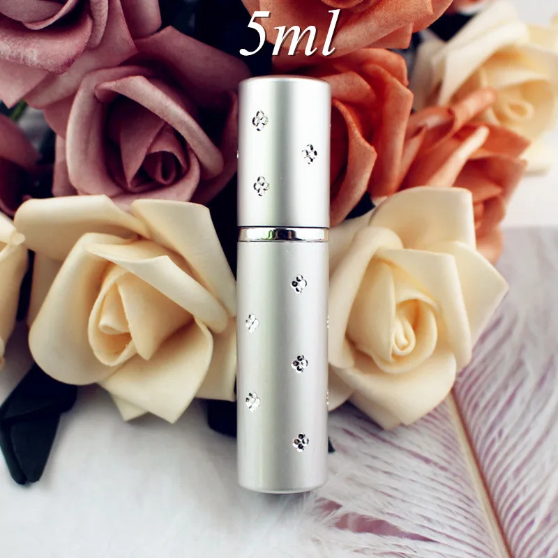 5ml Silver 1 шт. 5 мл 10 мл мини портативный флакон духов для путешествий многоразовый пустой распылитель духов Металлический распылитель ароматизатор насос чехол - Цвет: 5ml Silver