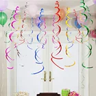 Спиральная декоративная лента, металлические потолочные подвесные растяжки, крутящийся сверкающий предмет для украшения свадебной вечеринки, дня рождения