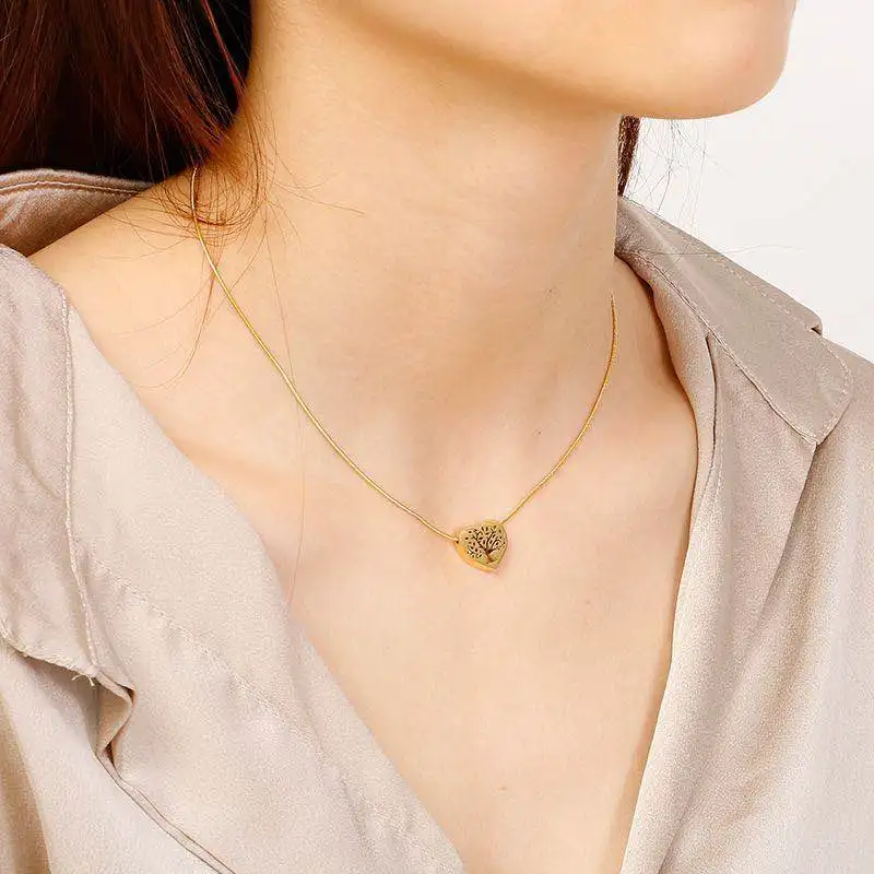 Комплект сережек для женщин из нержавеющей стали с подвеской в виде дерева жизни