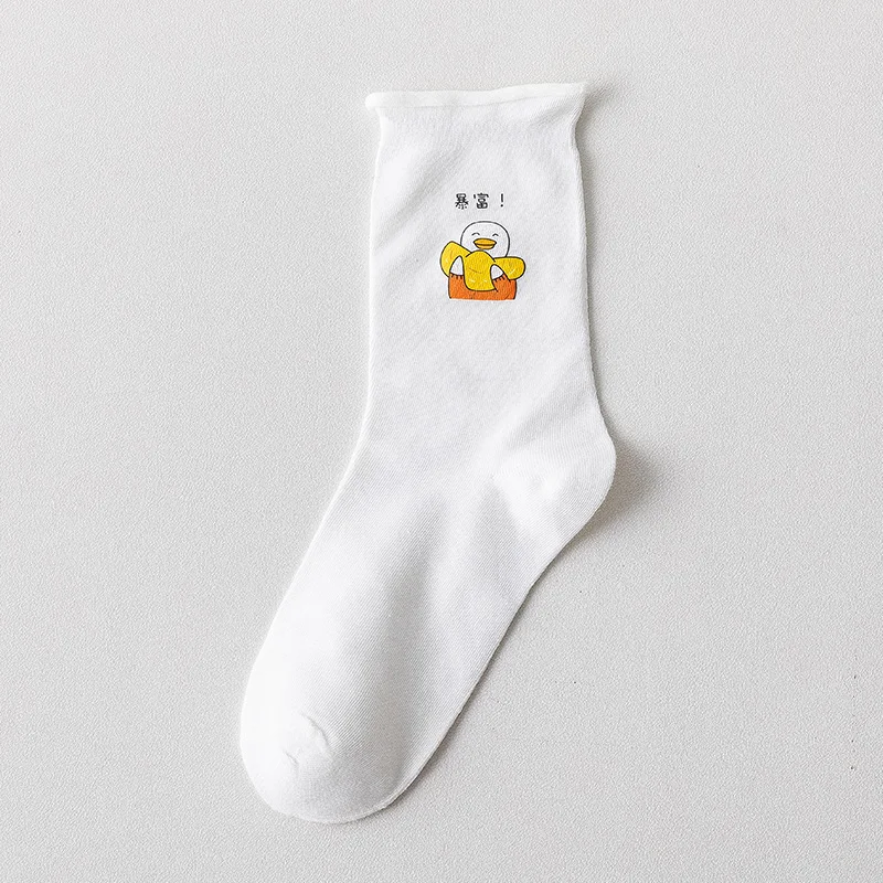 CARTELO New Solid Color Cartoon Pattern Women Socks Fashion Cute Sport Breathable Cotton Stockings Носки женские Meias Femininas