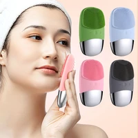 electric face cleansing brush silicone facial electric brush face washing machine massager deep pore cleaner