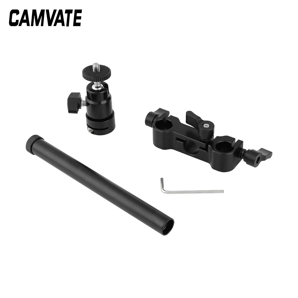CAMVATE регулируемый держатель с шаровой головкой наружной резьбой 1/4 дюйма + 15 мм