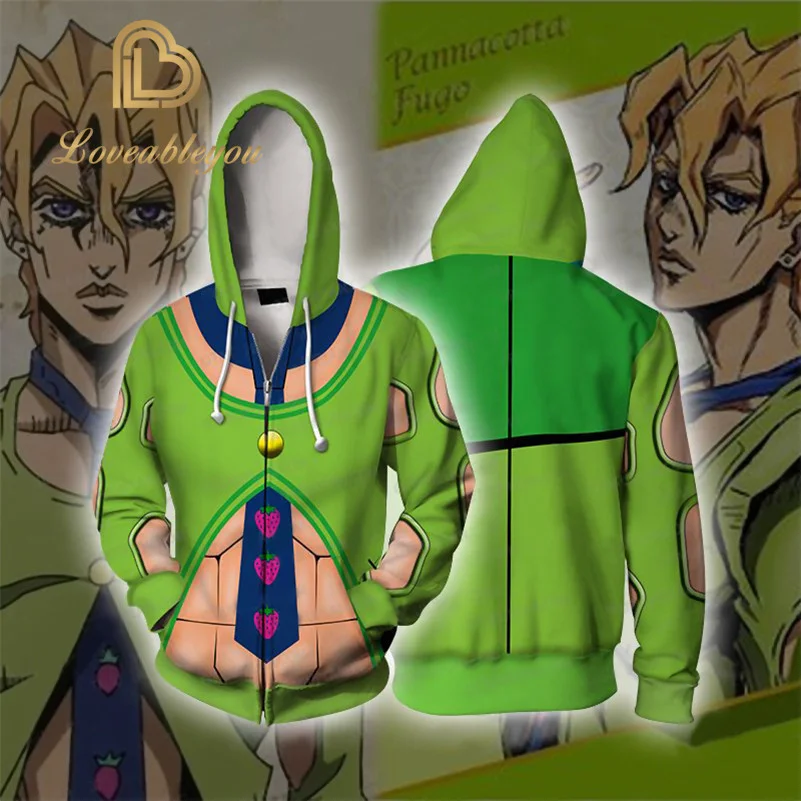 AB Унисекс Толстовка Новинка JOJO Необычные Приключения пуловер свитшот худи JOJO Косплей Harajuku толстовки с капюшоном спортивные костюмы - Цвет: AB