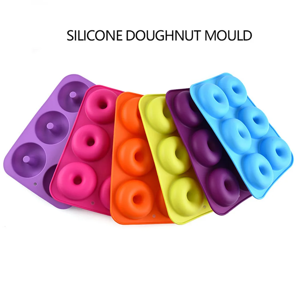 

6 With Doughnut Sharpener Silicone Cake Mold Baking Tools Utensils Silicone Doughnut Mold Environmental Protection