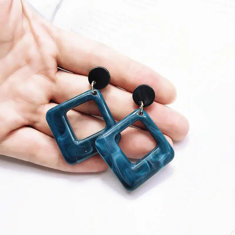 Женские богемные акриловые серьги-подвески HOOCAT большие эффектные