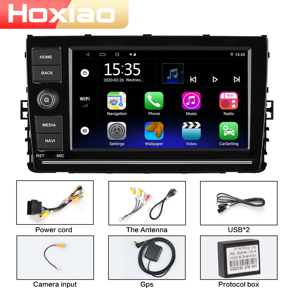 Андроид 10 Автомобильное радио Мультимедийный плеер для Volkswagen VW MQB Golf Polo Passat B7 B6 Skoda Seat 2003-2017 Навигация GPS 2 Din.