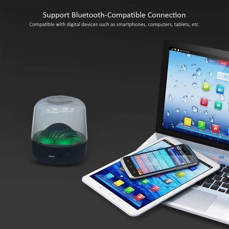 Портативная Bluetooth колонка с подсветкой RGB BT 5 0 стерео объемная музыка